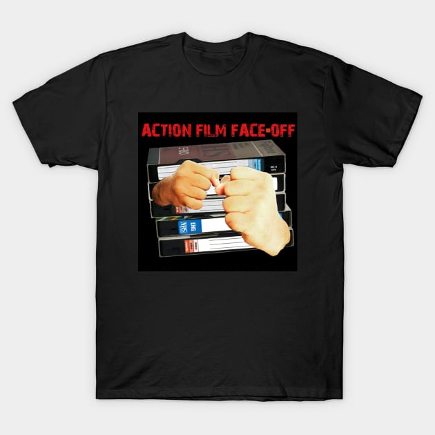 Action Film Face-Off Logo T-Shirt by Longbox Crusade Network